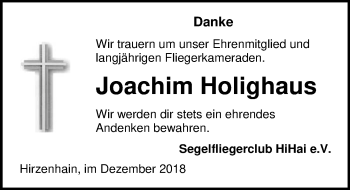 Traueranzeige von Joachim Holighaus von 202 Dill Block (120)