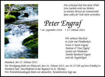 Traueranzeige von Peter Engraf von Starkenburger Echo