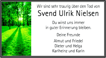 Traueranzeige von Svend Ulrik Nielsen von Odenwälder Echo