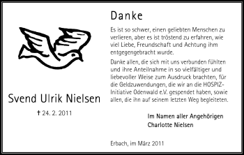 Traueranzeige von Svend Ulrik Nielsen von Odenwälder Echo