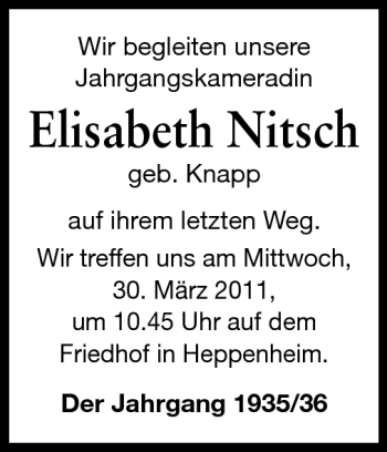 Traueranzeige von Helga Pfeiffer von Starkenburger Echo