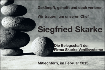 Traueranzeige von Siegfried Skarke von Starkenburger Echo
