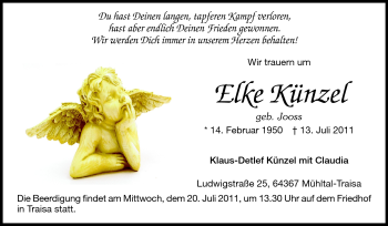 Traueranzeige von Elke Künzel von Echo-Zeitungen (Gesamtausgabe)