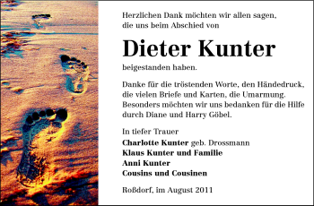 Traueranzeige von Klaus Kunter von Echo-Zeitungen (Gesamtausgabe)