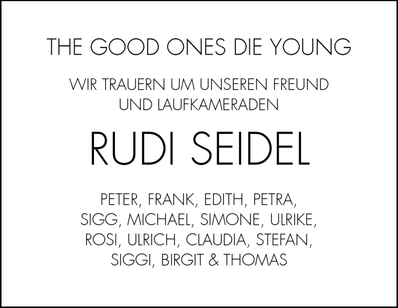  Traueranzeige für Rudi Seidel vom 02.09.2011 aus Odenwälder Echo
