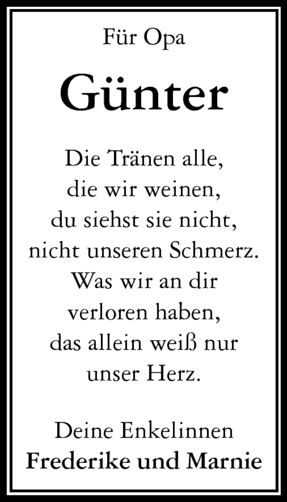  Traueranzeige für Günter Jegler vom 10.09.2011 aus Darmstädter Echo, Odenwälder Echo, Rüsselsheimer Echo, Groß-Gerauer-Echo, Ried Echo