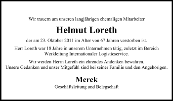 Traueranzeige von Helmut Loreth von Echo-Zeitungen (Gesamtausgabe)