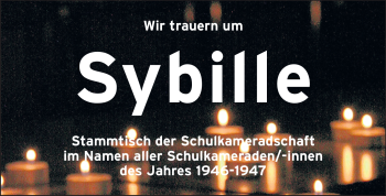 Traueranzeige von Sybille  von Rüsselsheimer Echo, Groß-Gerauer-Echo, Ried Echo
