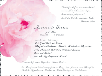 Traueranzeige von Annemarie Gremm von Starkenburger Echo, Bergsträßer Anzeiger