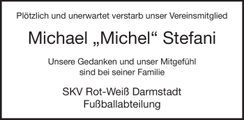 Traueranzeige von Michael Stefani von Echo-Zeitungen (Gesamtausgabe)
