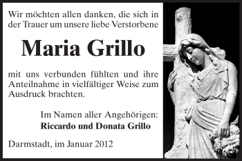 Traueranzeige von Maria Grillo von Echo-Zeitungen (Gesamtausgabe)