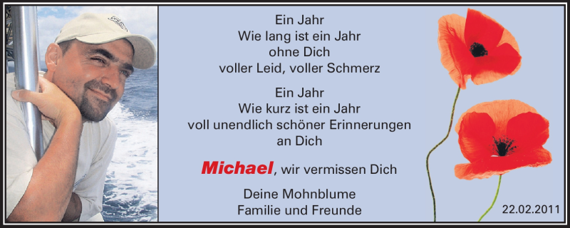  Traueranzeige für Michael Gajdzik vom 22.02.2012 aus Echo-Zeitungen (Gesamtausgabe)