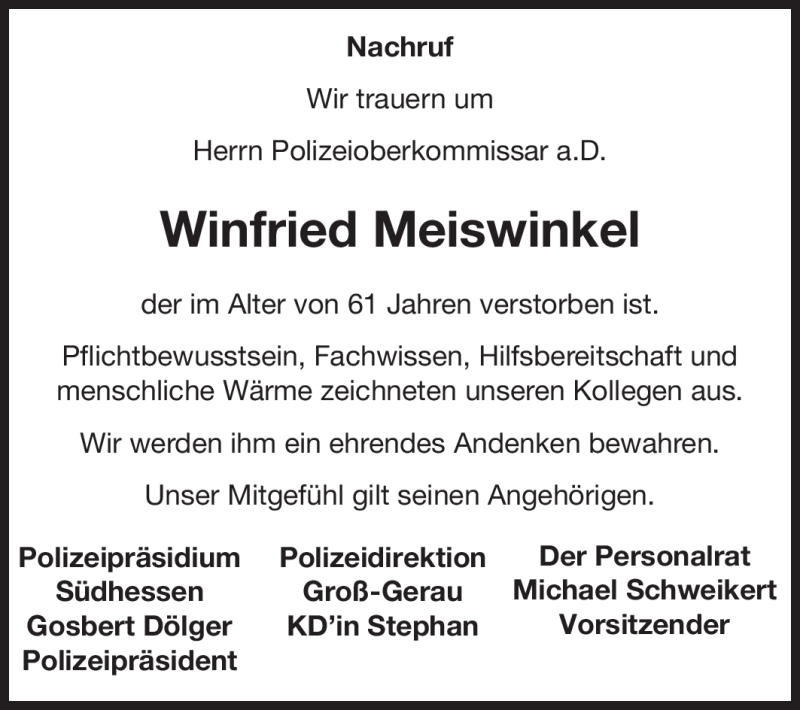  Traueranzeige für Winfried Meiswinkel vom 10.03.2012 aus Echo-Zeitungen (Gesamtausgabe)