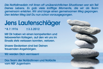 Traueranzeige von Jens Lautenschläger von Echo-Zeitungen (Gesamtausgabe)