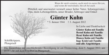 Traueranzeige von Günter Kuhn von Echo-Zeitungen (Gesamtausgabe)