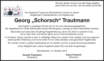 Traueranzeige von Georg Trautmann von Odenwälder Echo