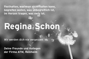 Traueranzeige von Regina Schon von Odenwälder Echo