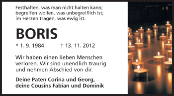 Traueranzeige von Boris Erdmann von Darmstädter Echo, Odenwälder Echo, Rüsselsheimer Echo, Groß-Gerauer-Echo, Ried Echo