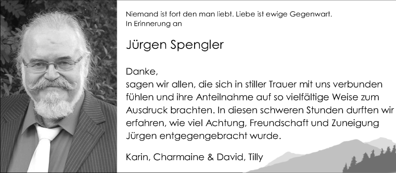  Traueranzeige für Jürgen Spengler vom 28.02.2015 aus Echo-Zeitungen (Gesamtausgabe)