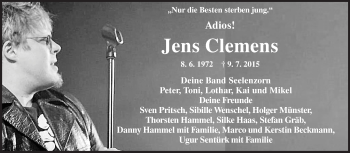 Traueranzeige von Jens Clemens von Echo-Zeitungen (Gesamtausgabe)