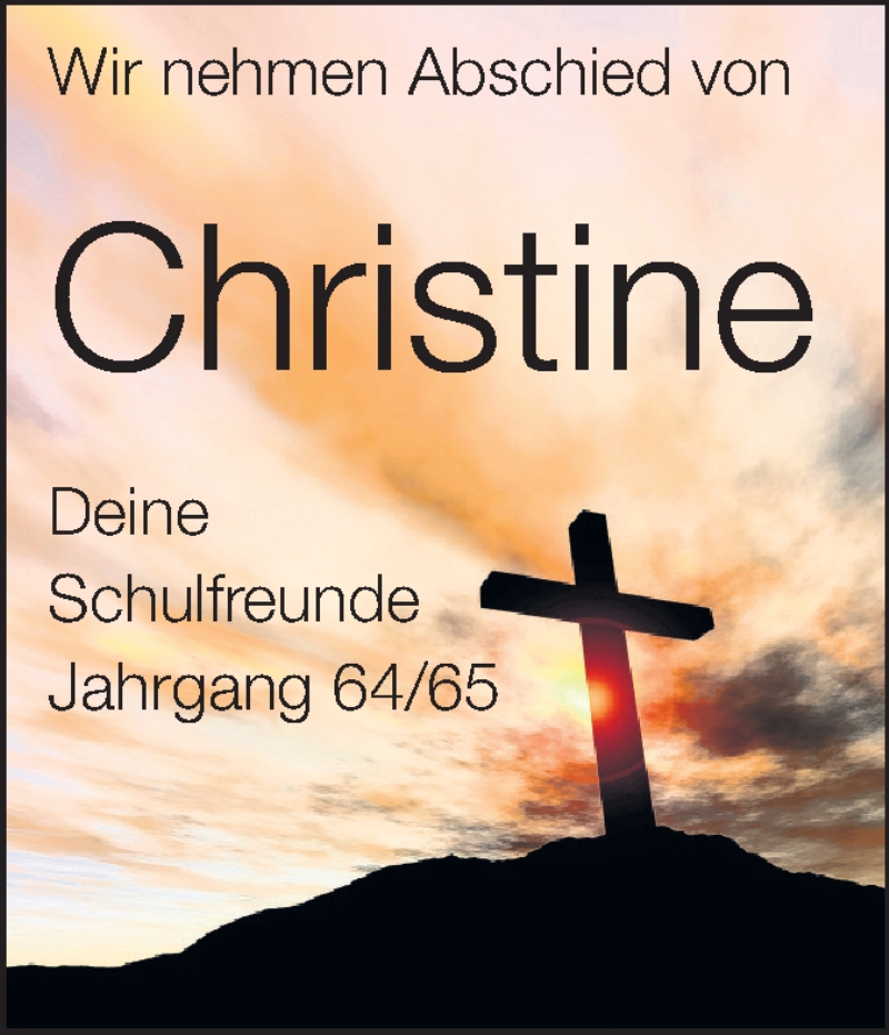  Traueranzeige für Christine Sturm vom 13.07.2013 aus Echo-Zeitungen (Gesamtausgabe)