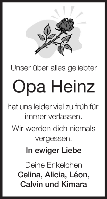 Traueranzeige von Heinz May  von Echo-Zeitungen (Gesamtausgabe)