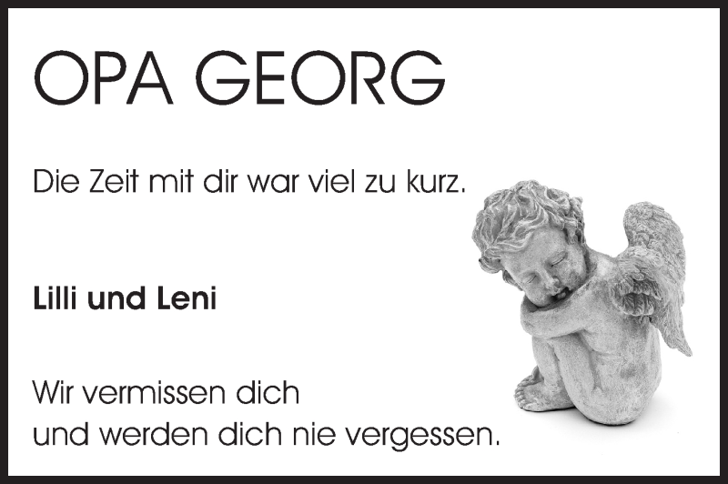  Traueranzeige für Georg Hallstein vom 11.02.2014 aus Odenwälder Echo