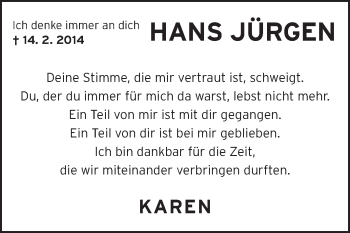 Traueranzeige von Hans Jürgen Tontsch von Odenwälder Echo