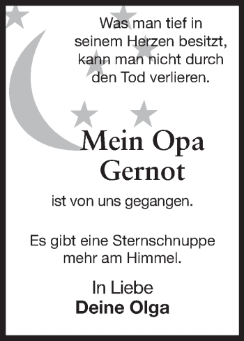 Traueranzeige von Gernot Runtsch von Echo-Zeitungen (Gesamtausgabe)