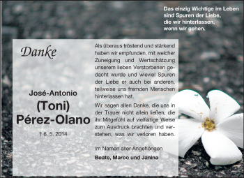 Traueranzeige von José-Antonio Perez-Olano von Odenwälder Echo