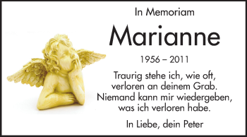 Traueranzeige von Marianne Feick von Echo-Zeitungen (Gesamtausgabe)