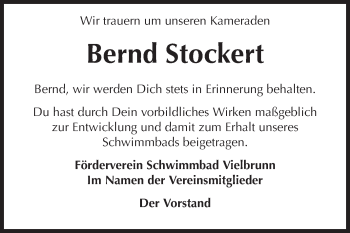Traueranzeige von Bernd Stockert von Odenwälder Echo