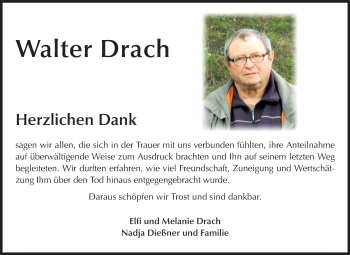 Traueranzeige von Walter Drach von Rüsselsheimer Echo, Groß-Gerauer-Echo, Ried Echo
