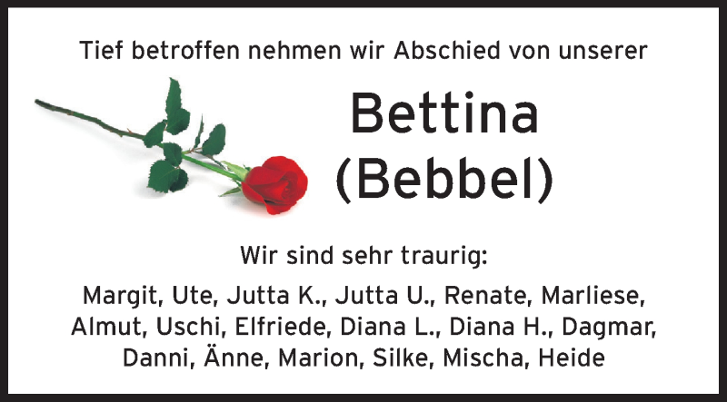  Traueranzeige für Bettina Reichel vom 14.08.2014 aus Odenwälder Echo