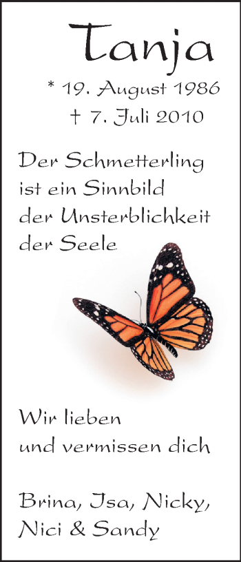 Traueranzeige von Tanja Werkmann von Rüsselsheimer Echo, Groß-Gerauer-Echo, Ried Echo