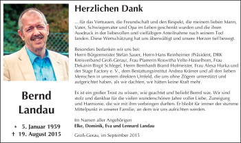 Traueranzeige von Bernd Landau von trauer.echo-online.de