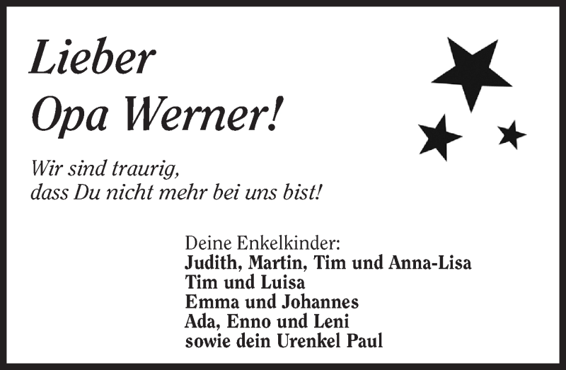  Traueranzeige für Werner Theiss vom 31.08.2015 aus trauer.echo-online.de