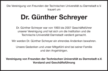 Traueranzeige von Günther Schreyer von Echo-Zeitungen (Gesamtausgabe)