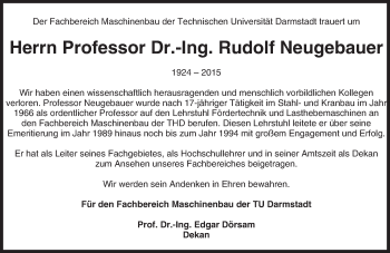 Traueranzeige von Rudolf Neugebauer von trauer.echo-online.de