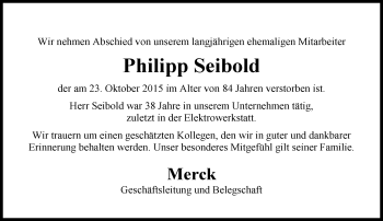Traueranzeige von Philipp Seibold von trauer.echo-online.de