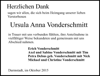 Traueranzeige von Ursula Anna Vonderschmitt von trauer.echo-online.de