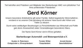 Traueranzeige von Gerd Körner von trauer.echo-online.de