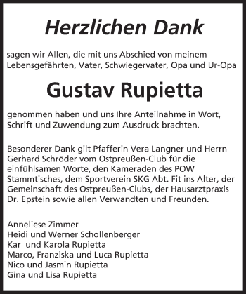 Traueranzeige von Gustav Rupietta von trauer.echo-online.de