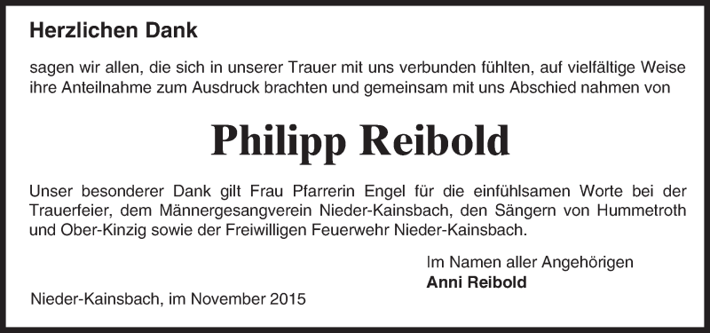  Traueranzeige für Philipp Reibold vom 28.11.2015 aus trauer.echo-online.de
