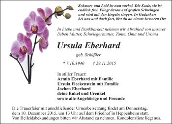 Traueranzeige von Ursula Eberhard von trauer.echo-online.de
