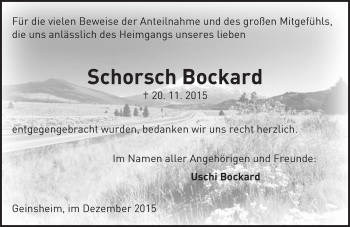 Traueranzeige von Schorsch Bockard von trauer.echo-online.de