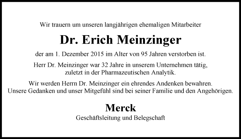  Traueranzeige für Erich Meinzinger vom 07.12.2015 aus trauer.echo-online.de