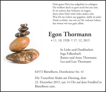 Traueranzeige von Egon Thormann von trauer.echo-online.de