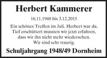 Traueranzeige von Herbert Kammerer von trauer.echo-online.de