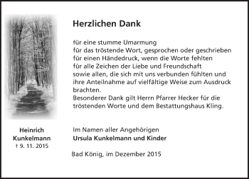 Traueranzeige von Heinrich Kunkelmann von trauer.echo-online.de